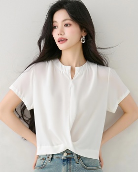 Short sleeve simple shirt temperament summer T-shirt