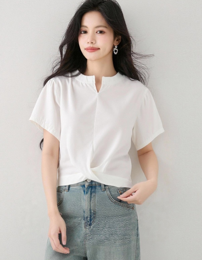 Short sleeve simple shirt temperament summer T-shirt