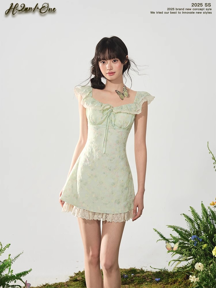 Boats sleeve sling floral summer dress for women