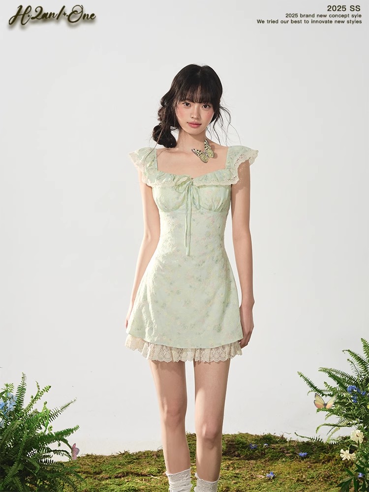 Boats sleeve sling floral summer dress for women
