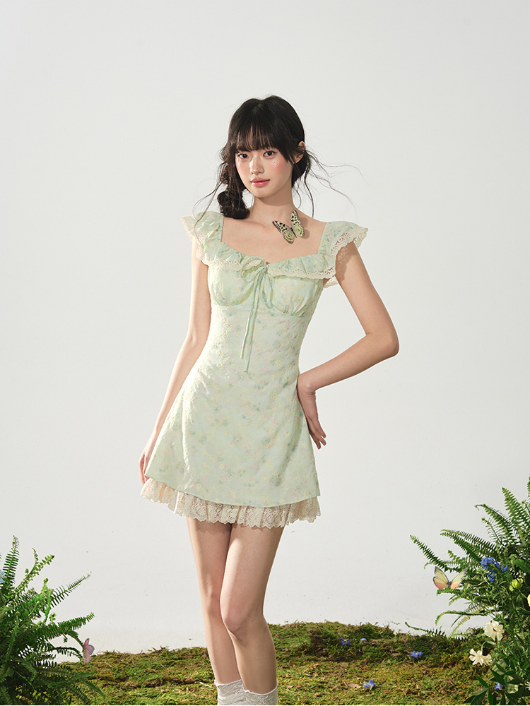 Boats sleeve sling floral summer dress for women