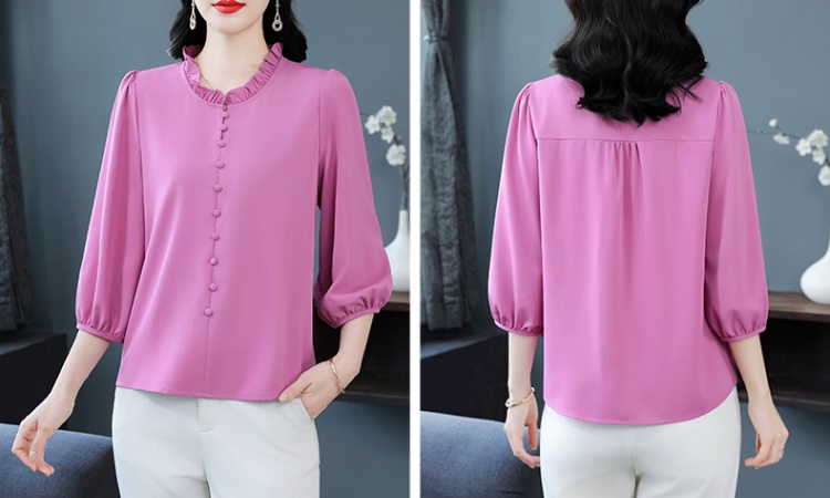 All-match chiffon shirt silk loose tops for women