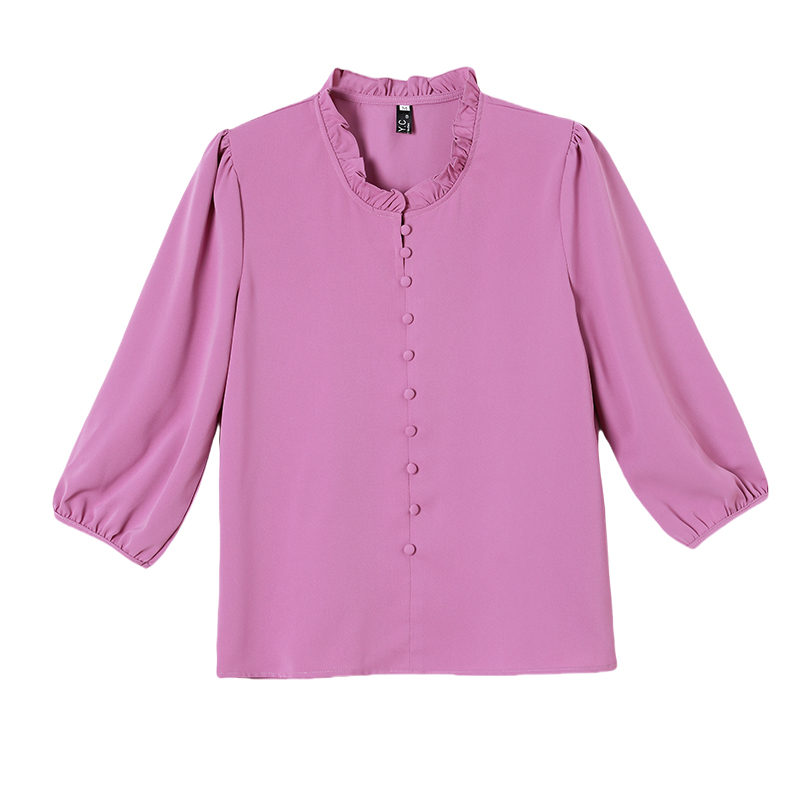 All-match chiffon shirt silk loose tops for women