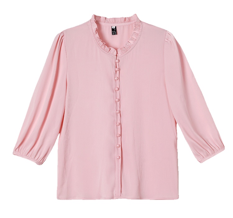 Silk chiffon tops Cover belly loose shirt for women