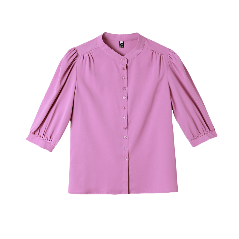Spring and summer chiffon tops silk small shirt for women