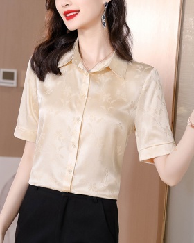 Short sleeve summer fashion all-match shirt for women