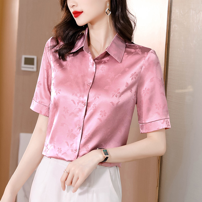 Short sleeve summer fashion all-match shirt for women