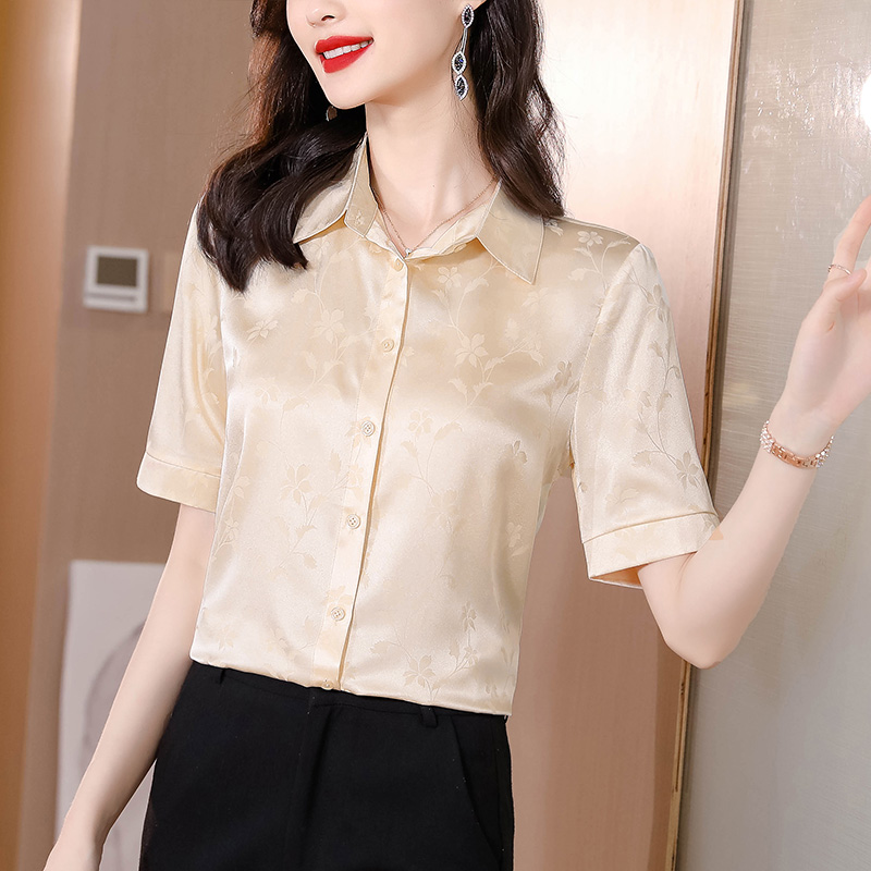 Short sleeve summer fashion all-match shirt for women