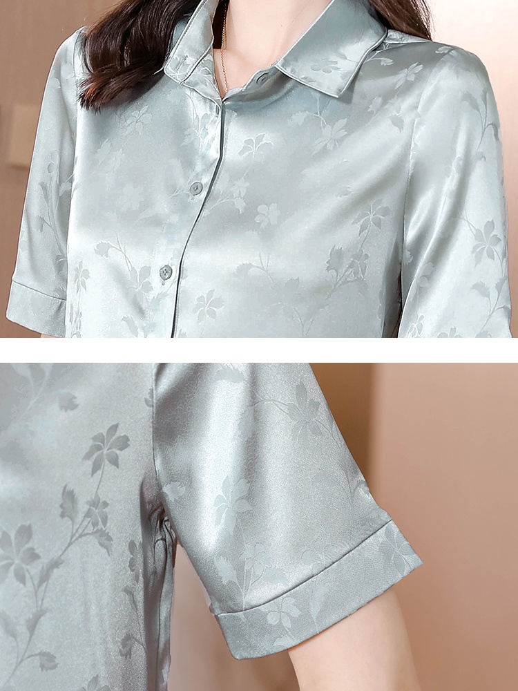 Short sleeve summer fashion all-match shirt for women