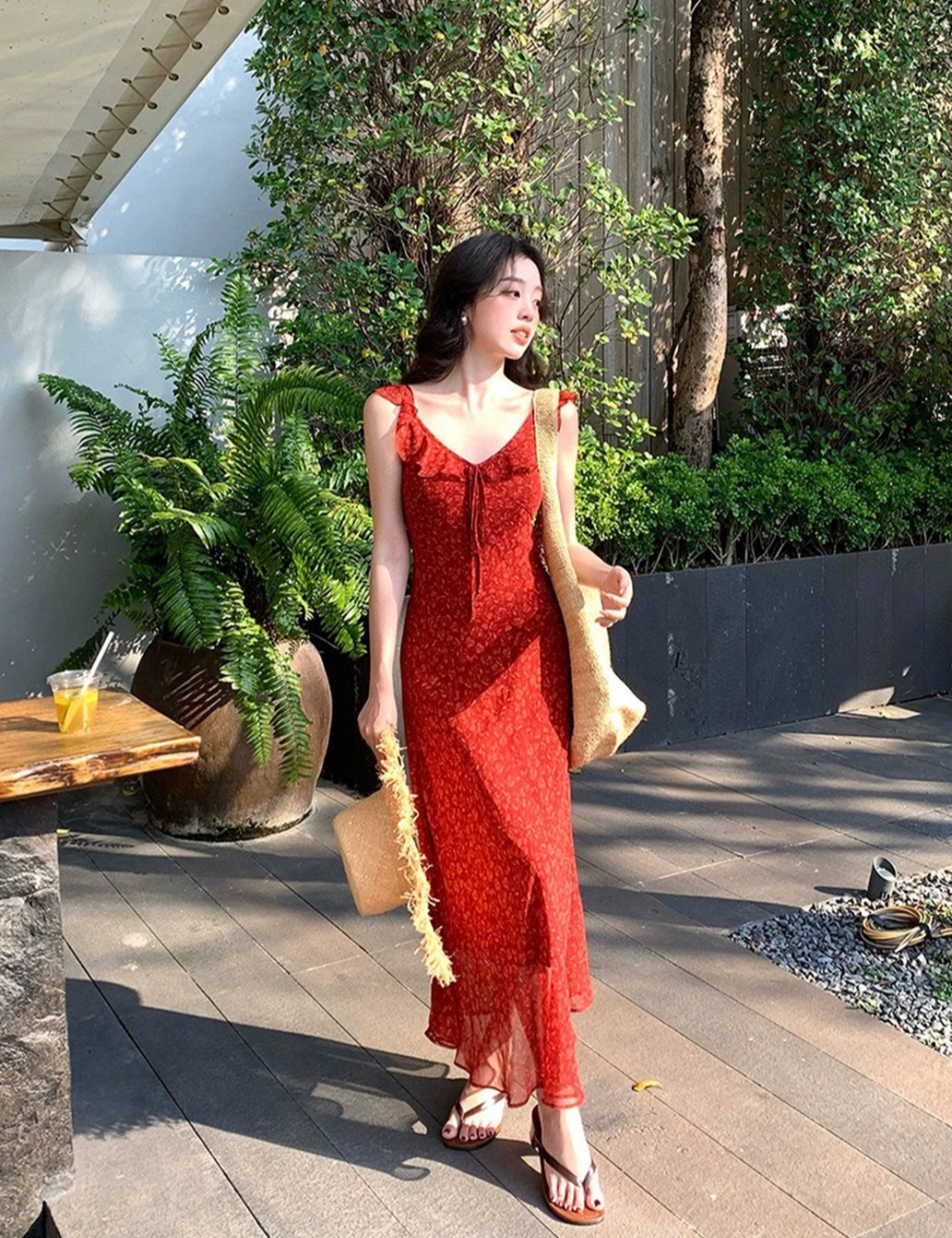 Floral boats sleeve dress sexy long dress for women