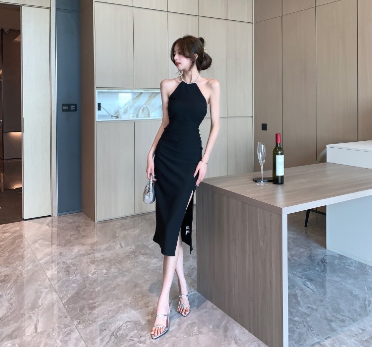 High waist slim pearl spicegirl sexy dress