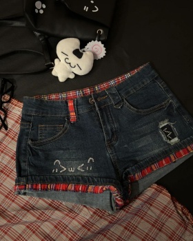 Package hip tight slim jeans summer worn shorts for women