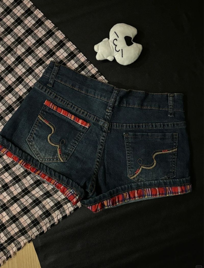 Package hip tight slim jeans summer worn shorts for women