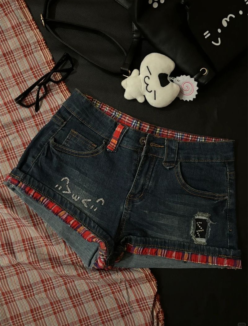 Package hip tight slim jeans summer worn shorts for women