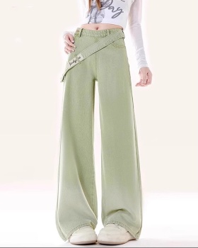 American style slim straight pants large yard jeans