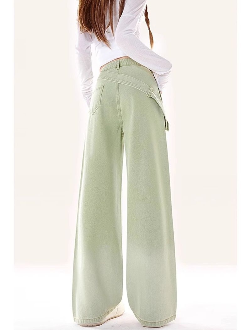 American style slim straight pants large yard jeans