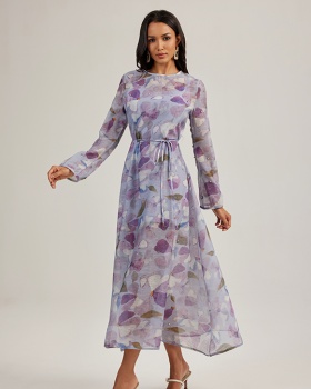 Beading long sleeve long dress court style with sling jumpsuit