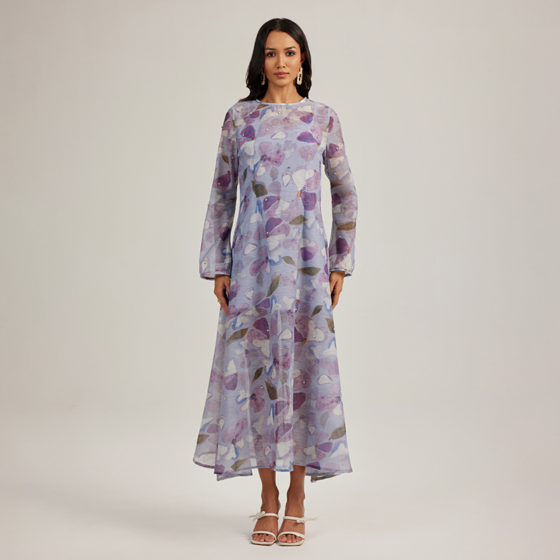 Beading long sleeve long dress court style with sling jumpsuit