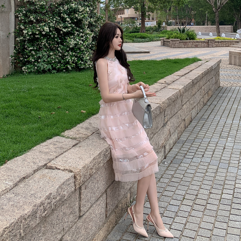Cake temperament dress sequins formal dress