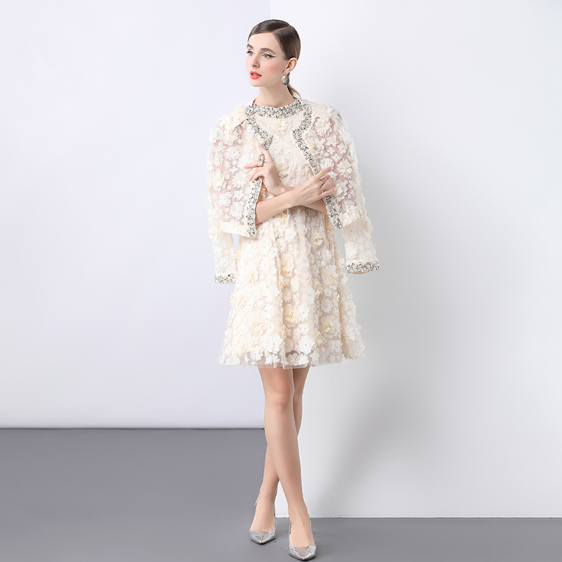 Long sleeve chanelstyle coat stereoscopic tops