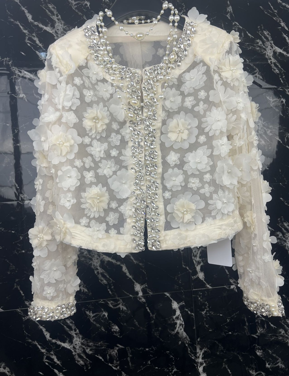 Long sleeve chanelstyle coat stereoscopic tops