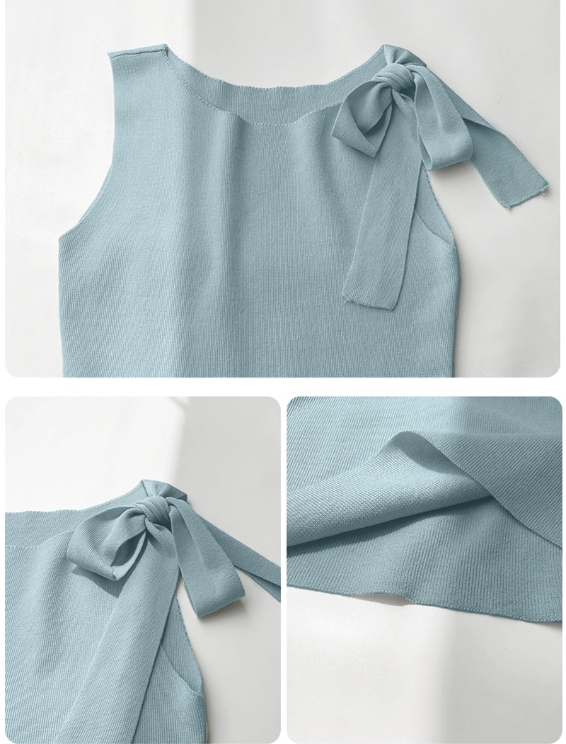 Knitted spicegirl tops slim short vest
