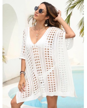 Knitted hollow swimwear bikini split skirt
