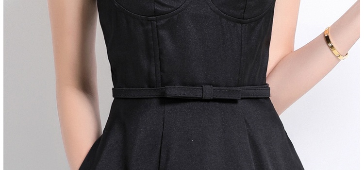 Gauze chest pad long strap dress big skirt rims dress