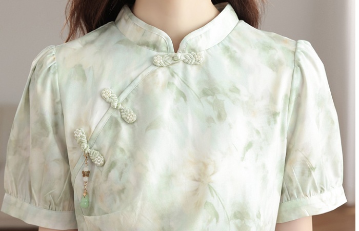 Thin summer cheongsam Chinese style dress for women