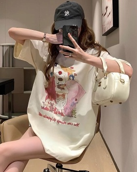 Cotton lovely printing pure cotton T-shirt for women
