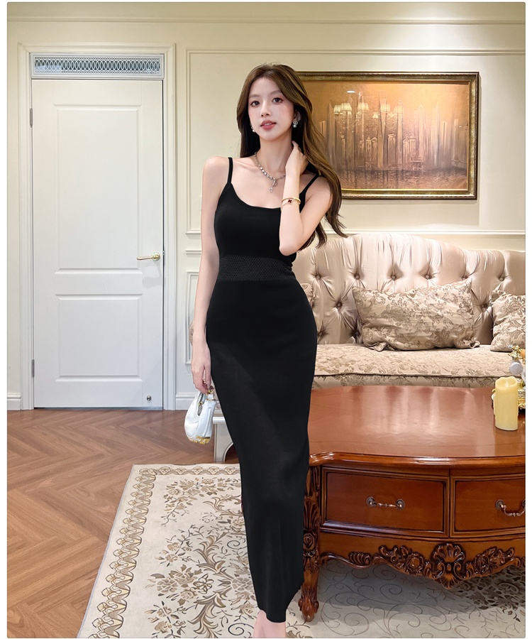 Sling hollow dress package hip long dress
