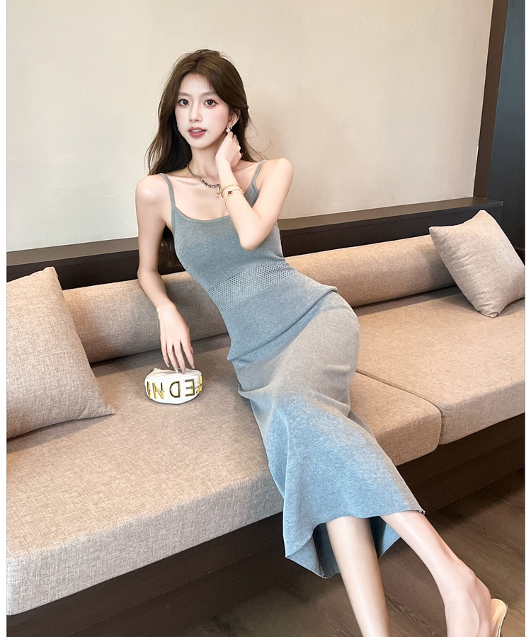 Sling hollow dress package hip long dress