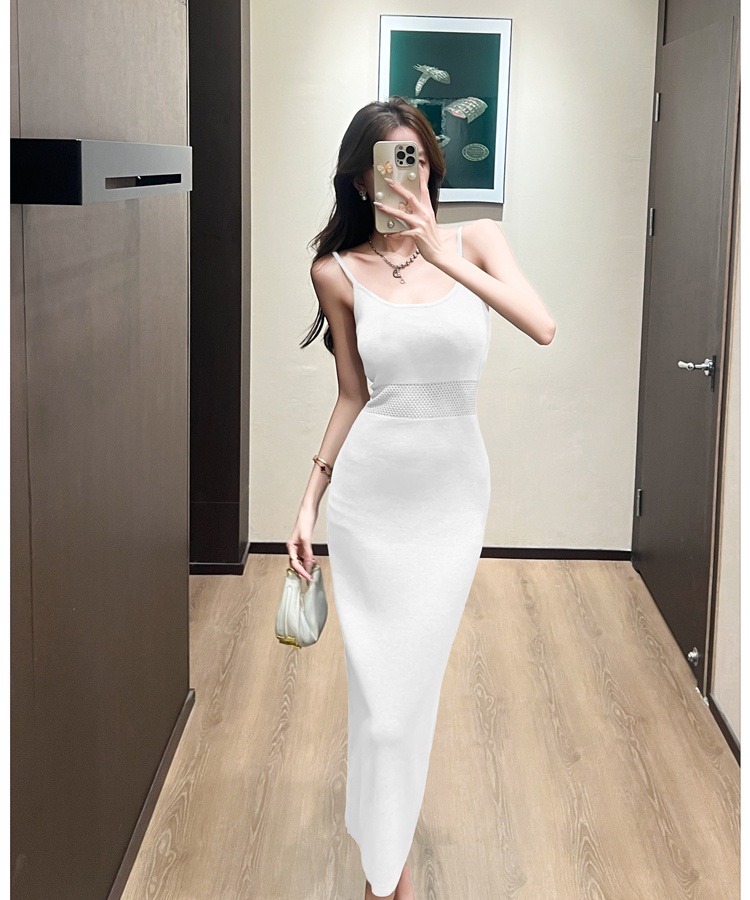 Sling hollow dress package hip long dress