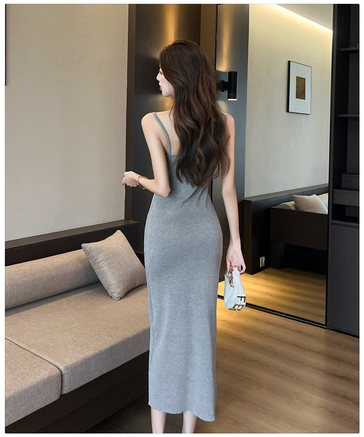 Sling hollow dress package hip long dress