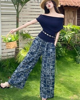 Big skirt simple T-shirt slim long skirt 2pcs set