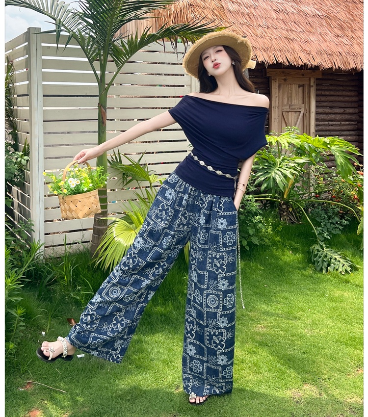 Big skirt simple T-shirt slim long skirt 2pcs set