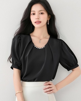 Summer short sleeve tops commuting all-match shirt
