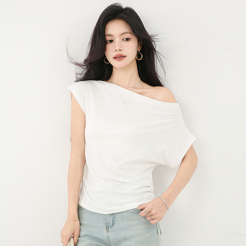 Short sleeve slim T-shirt all-match temperament tops
