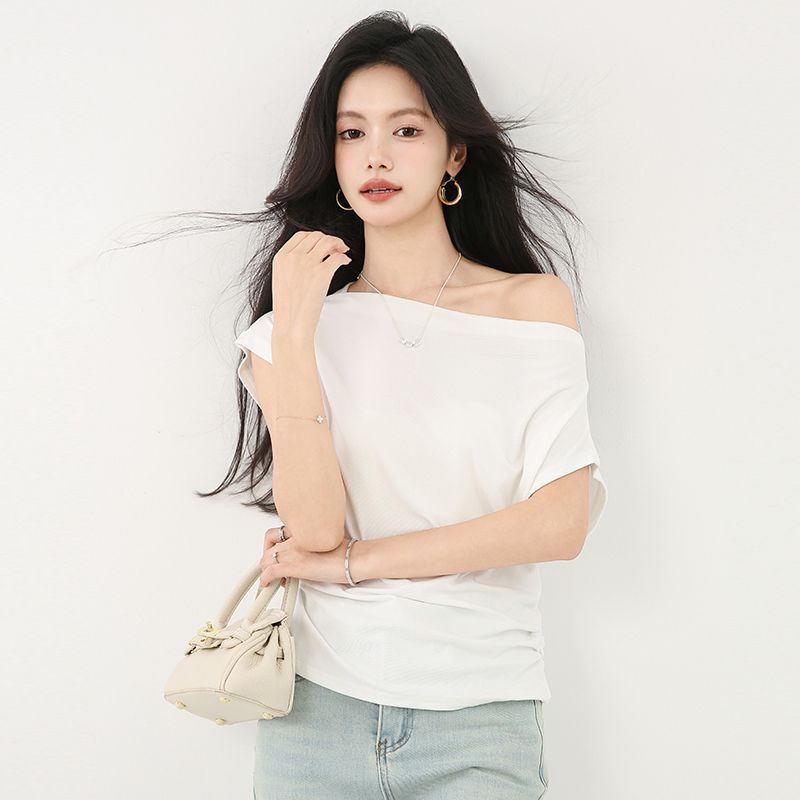 Short sleeve slim T-shirt all-match temperament tops