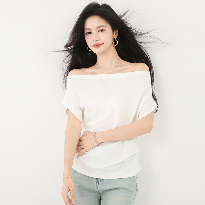 Short sleeve slim T-shirt all-match temperament tops