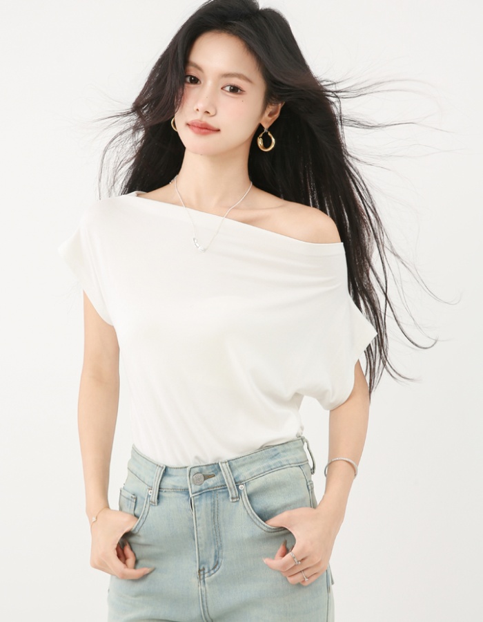 Short sleeve slim T-shirt all-match temperament tops