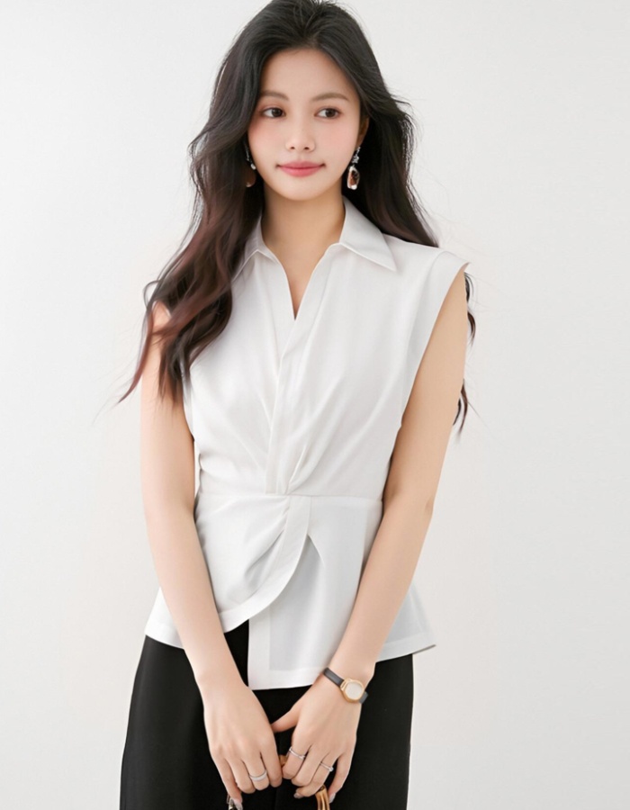 Sleeveless short sleeve shirt slim modern T-shirt