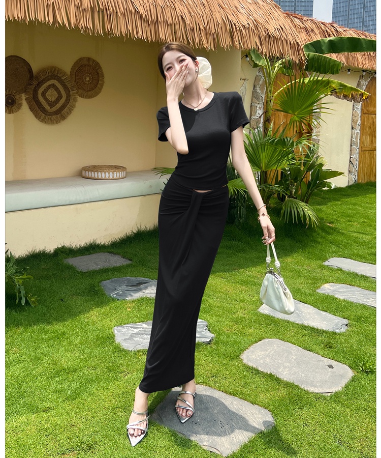 Summer tops spicegirl skirt 2pcs set for women