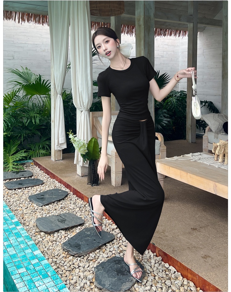 Summer tops spicegirl skirt 2pcs set for women