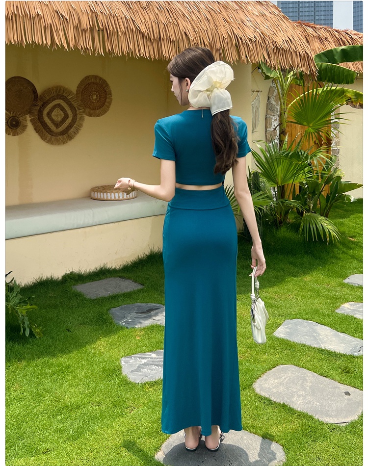 Summer tops spicegirl skirt 2pcs set for women