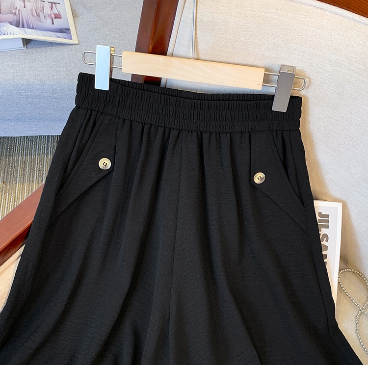 Summer wide leg slim drape Casual loose thin shorts