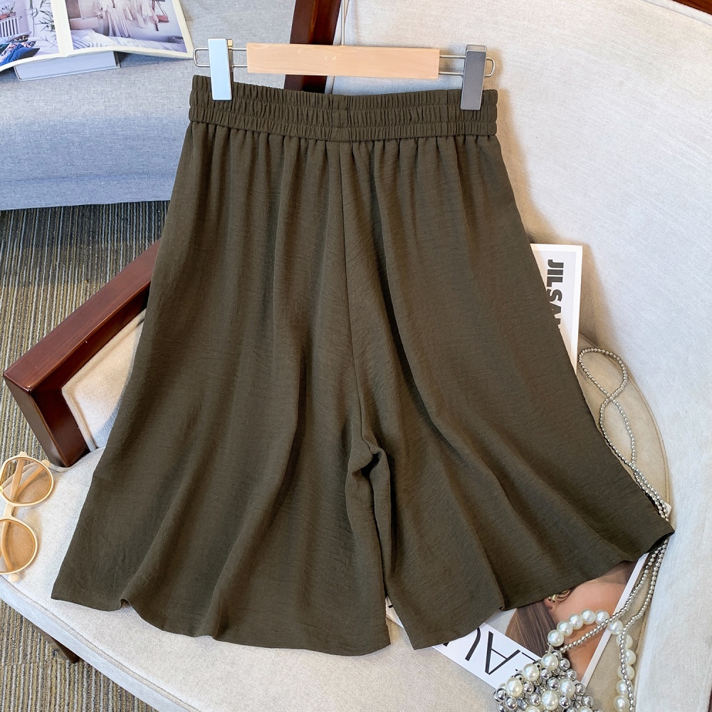 Summer wide leg slim drape Casual loose thin shorts
