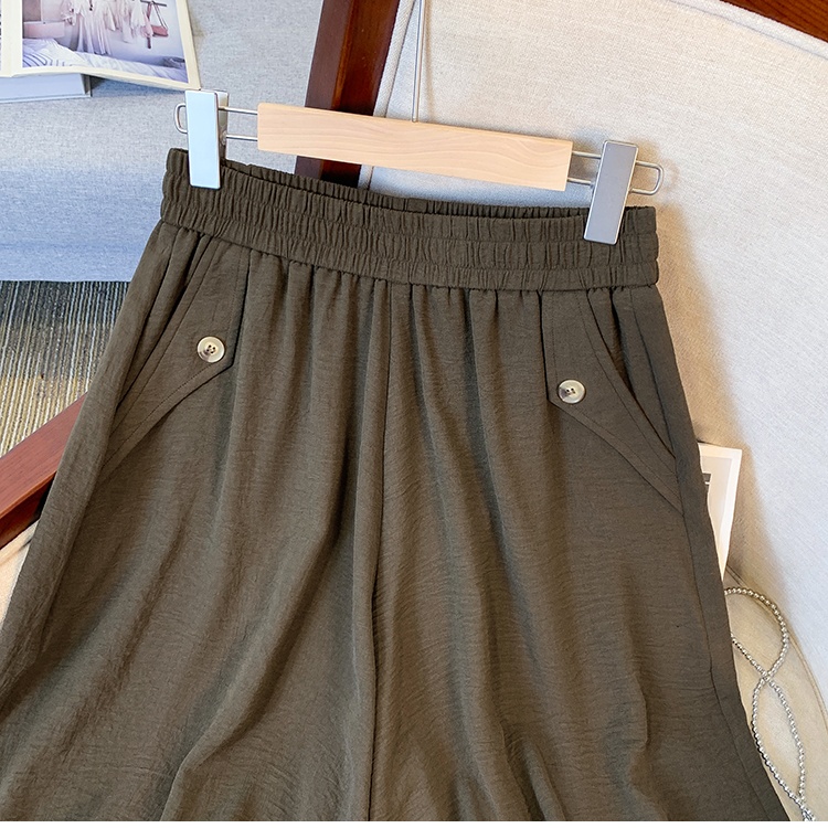 Summer wide leg slim drape Casual loose thin shorts