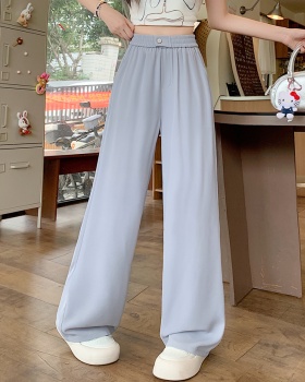 Slim casual pants ice silk suit pants for women