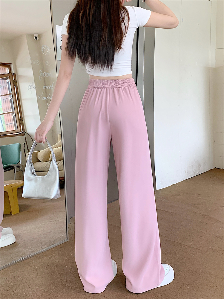 Slim casual pants ice silk suit pants for women